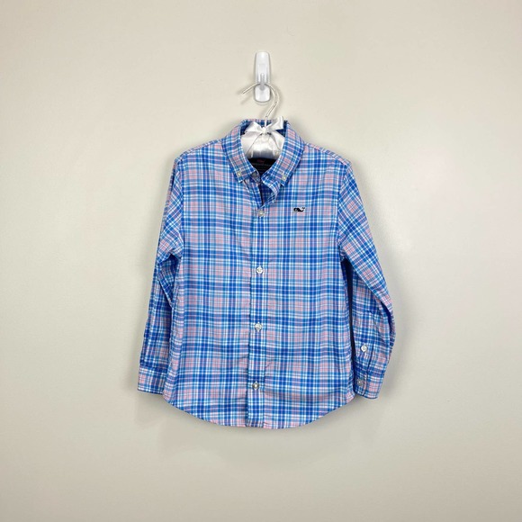 Vineyard Vines Other - Vineyard Vines Performance Plaid Whale Shirt 3T